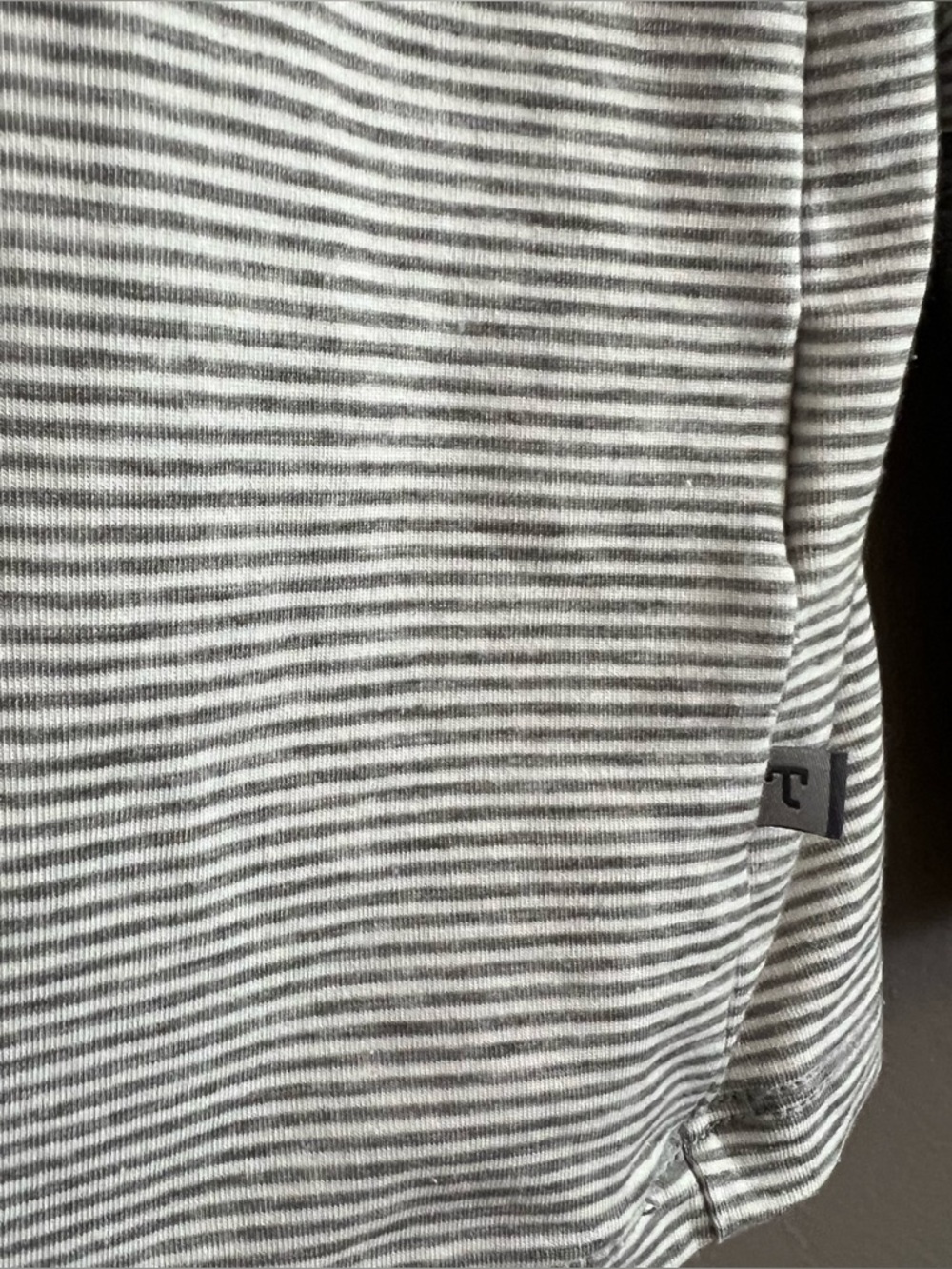 Toad & Co Swifty Tunic Tee XL Gray White Striped Long Sleeve Casual Top Eco - Picture 12 of 15